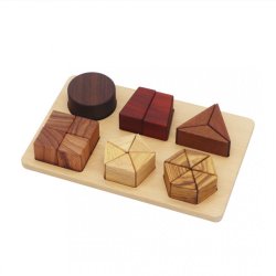 Puzzle de madera formas geométrico
