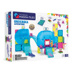 Magna-Tiles Undersea Adventure 58 piezas – set de construcción de mundo submarino magnético