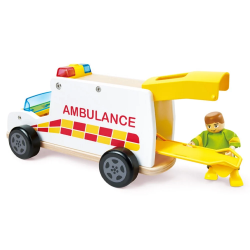 Puerta trasera abatible de la Ambulancia de Respuesta Rápida Hape – carga y descarga de pacientes