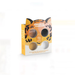 Kit de Maquillaje Tigre Namaki – 4 colores ecológicos certificados para maquillaje facial infantil