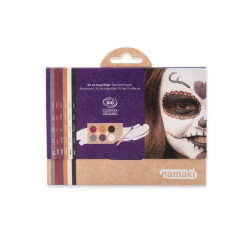 Kit de Maquillaje 6 Colores Mundo del Terror Namaki – paleta de 6 colores orgánicos certificados con pincel y tutoriales