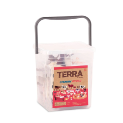 Country World Terra Battat – galleda amb 24 figures d'animals de granja i 34 accessoris a partir de 3 anys