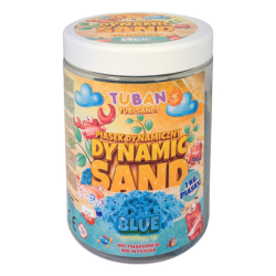 Dynamic Sand Blava 1 kg Tuban – sorra cinètica moldejable de color blau fabricada a Polònia a partir de 3 anys