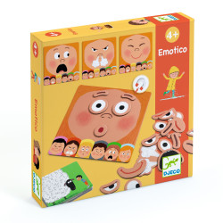 Emotico Djeco – joc d'emocions magnètic amb tauler, 28 peces i 24 cartes a partir de 4 anys