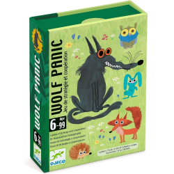 Wolf Panic Djeco – joc de cartes cooperatiu amb 42 cartes i 8 fitxes d'animals a partir de 6 anys