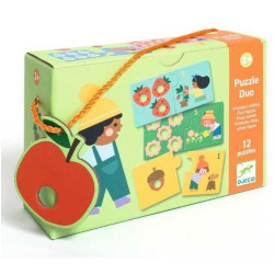 Puzzle Dúo Primeres Xifres Djeco – 10 puzzles de 2 peces per aprendre els números de l'1 al 10 a partir de 3 anys