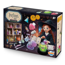 Laboratori de Pocions Buki – kit per crear 15 pocions i 5 experiments màgics amb base lluminosa recarregable a partir de 8 anys