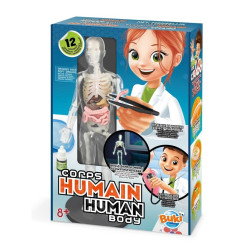 Cos Humà Buki – maqueta anatòmica amb òrgans tous, ossos fosforescents i 12 experiments a partir de 8 anys