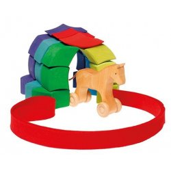 Joguina de fusta creativa amb colors del Arc de Sant Martí