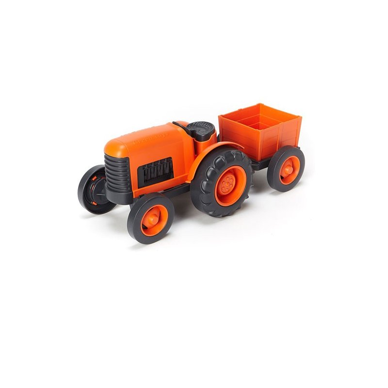 Tractor naranja de juguete de plástico reciclado Tractor naranja de juguete de plástico reciclado J1929 Green Toys