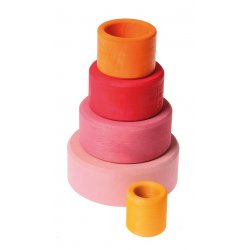 Cercles de fusta apilables grimms color caramel J2031 Juguetes Grimm's 1