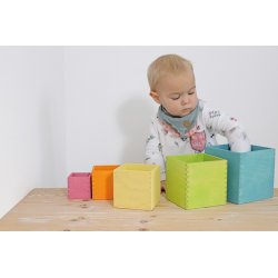 Juego de apilar cubos color Pastel J2442 Juguetes Grimm's 3