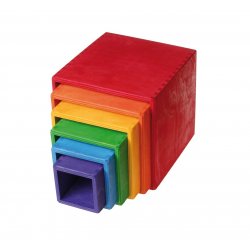 Cubos encajables y apilables Arco iris de Grimm's