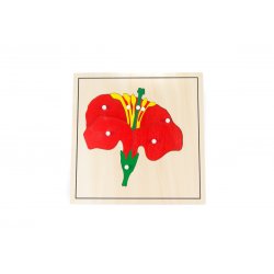 Puzzle de madera flor montessori
