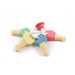 Clauer amb 4 claus de fusta colors pastel J2518 Nic Toys 2