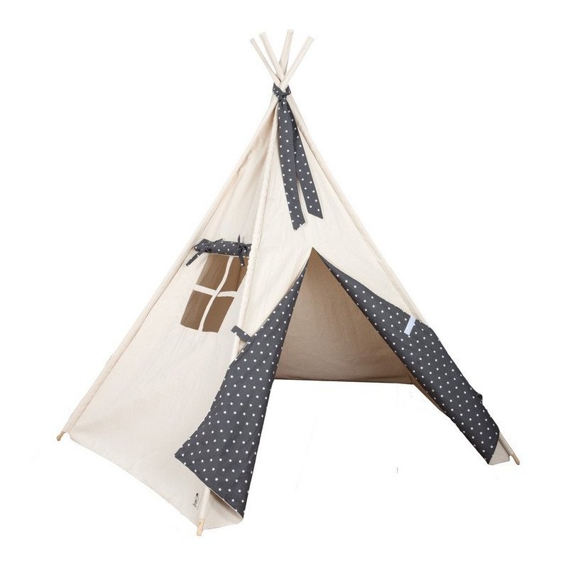 Tipi grande para niños. Gris y con estrellas. Tipi grande para niños. Gris y con estrellas. J2664 Barrutoys