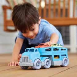 Camión y coche de plástico reciclado, ecológicos y lavables. Marca GreenToys J2637 Green Toys 3