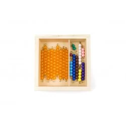 Caja de perlas montessori para matemáticas