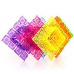 Juego de construcción con piezas cuadradas translúcidas. Interlox. J2704 Guide Craft 5