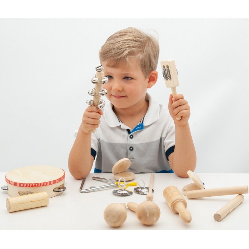 Instrumentos Musicales De Madera Para Niños Set 3 De 5