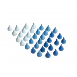 36 pequeñas gotas azules para hacer mandalas. Grapat J2753 Grapat 2