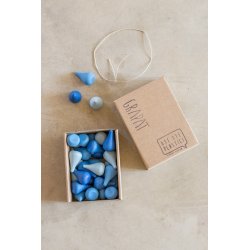 Pequeñas gotas azules de madera para mandalas y mini mundos. Joguines Grapat J2753 Grapat 4